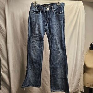 AE Hipster Relaxed Flare 6 Regular blue denim American Eagle winter work 2000s